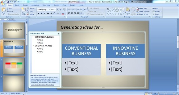 how to generate business ideas powerpoint diagram