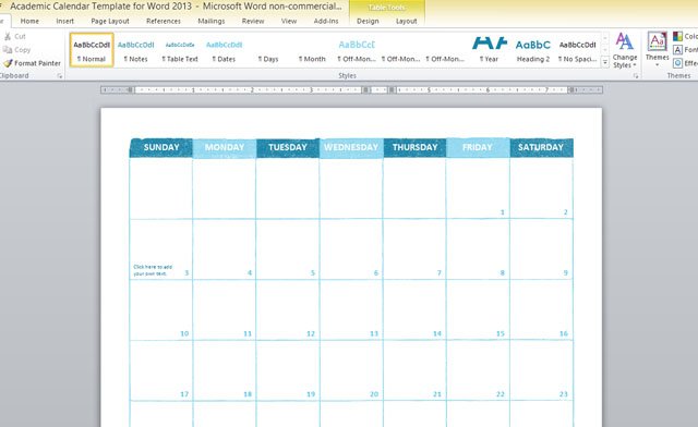 academic calendar template for word 2013 is there a calendar template in word