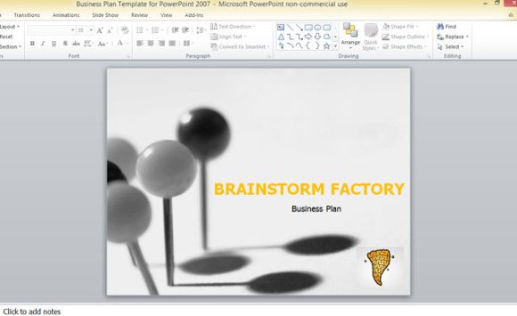 business plan template for powerpoint 2007