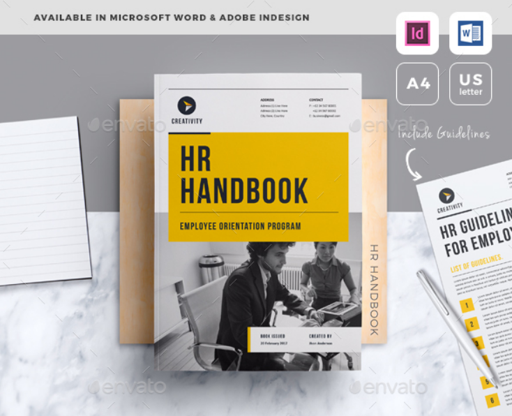employment handbook template for word microsoft word handbook template