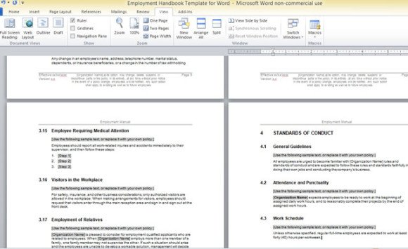 Employment Handbook Template For Word employment-handbook-template-for-word