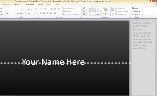 free animated dotted line template for powerpoint 2013 free powerpoint templates 2013