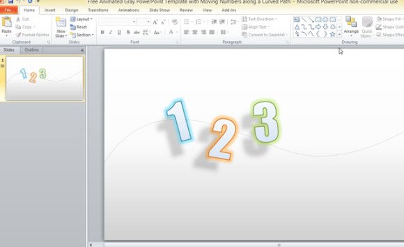 free animated gray powerpoint template with moving numbers free templates for numbers