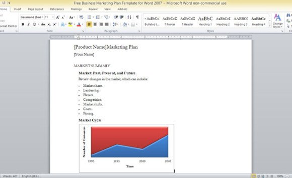free business marketing plan template for word 2007