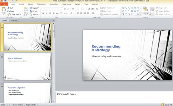 free business strategy template for powerpoint 2013