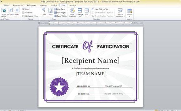 free-certificate-of-participation-template-for-word-2013