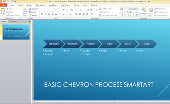 horizontal process timeline template for powerpoint 2013 time frame template