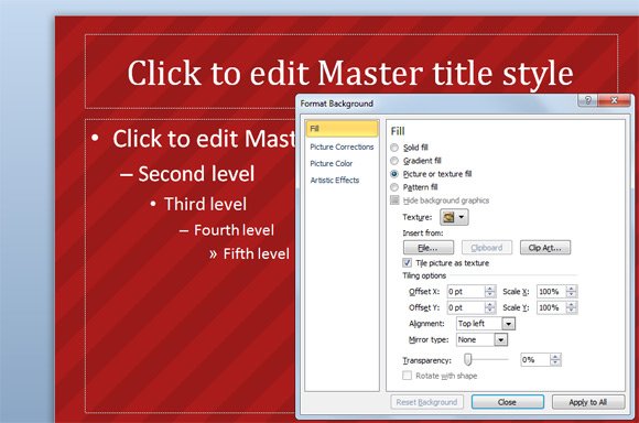 Add a Modern Pattern Background Fill to PowerPoint Presentations