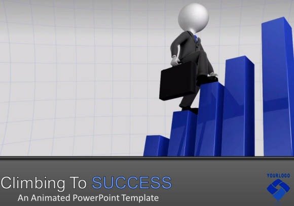 business presentation template for powerpoint with animated 3d graphs