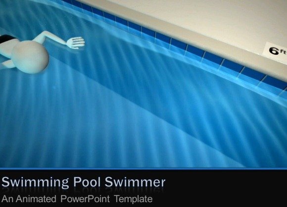 animated swimming pool swimmer