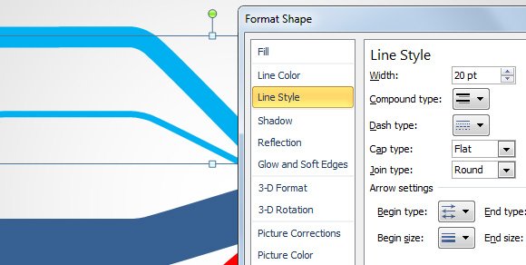 create sankey diagrams in powerpoint with free template