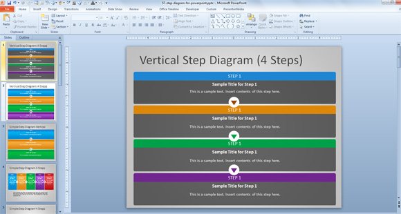 free steps diagram for powerpoint