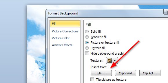 How to Create a PowerPoint Template using a JPG Image Background