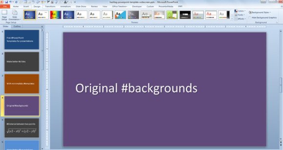 free hashtag powerpoint template