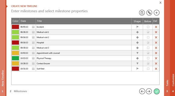 how to quickly make a graphical litigation timeline in powerpoint