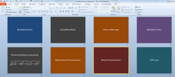 No Bullet Points Template For Point