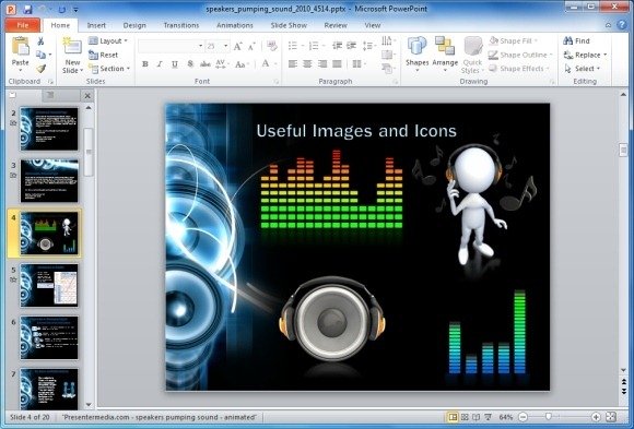 Animated Audio Speakers For PowerPoint Presentations