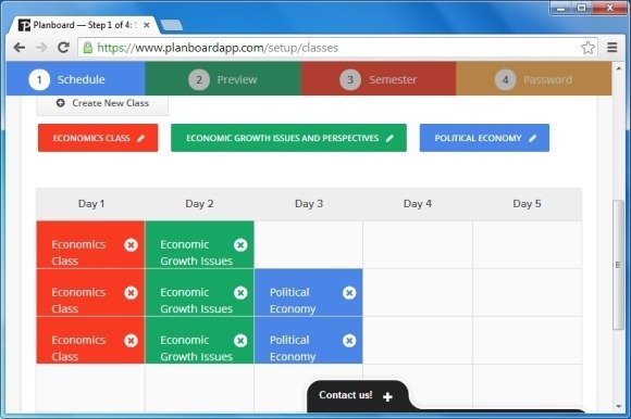 planboard web app for teachers to create and manage lesson plans day schedule app