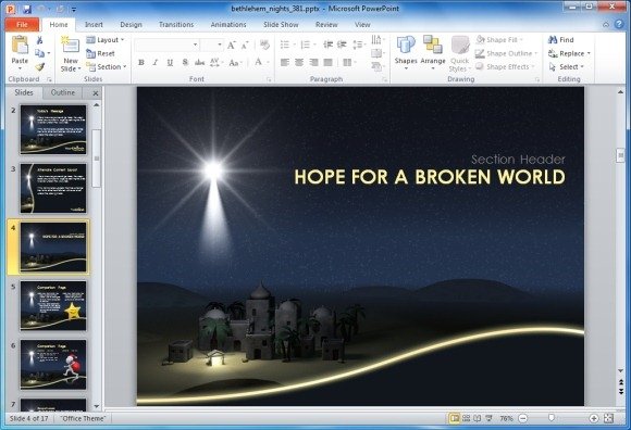 church christmas program template
