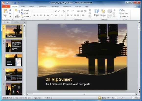 animated oil pumping powerpoint template animated oil pumping powerpoint template, Presentation templates