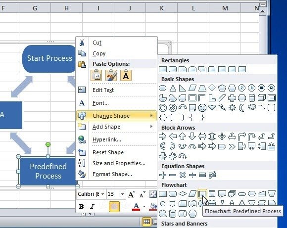 how to make a flowchart in excel