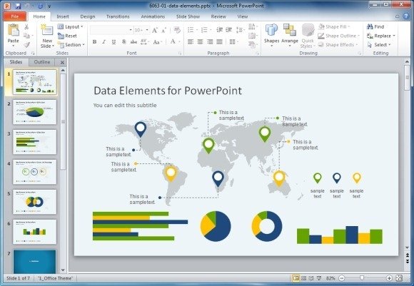 High Quality Charts Dashboard Powerpoint Templates For Presentations Powerpoint Dashboard Template Free