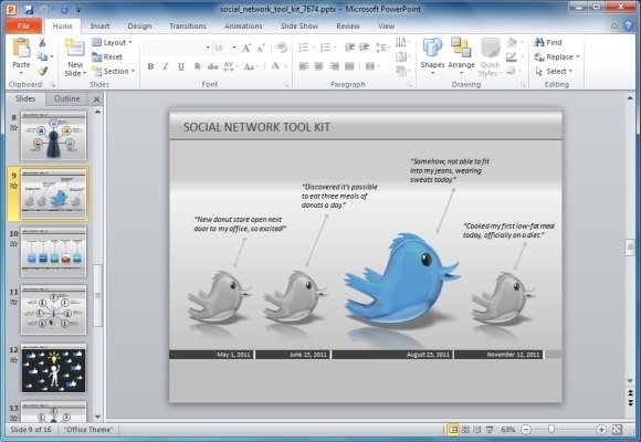 animated social network powerpoint template for presentations social network template free download