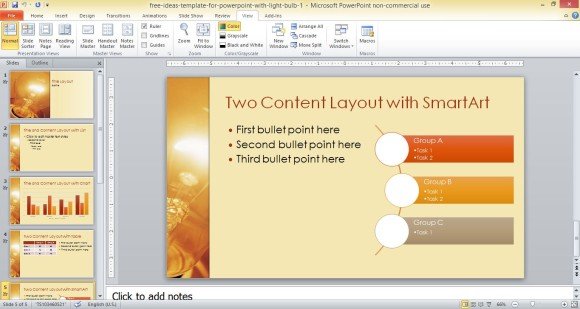 free ideas template for powerpoint with light bulb template ideas