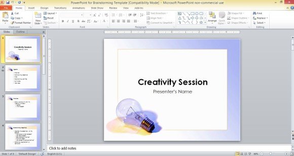 powerpoint for brainstorming template brainstorming templates