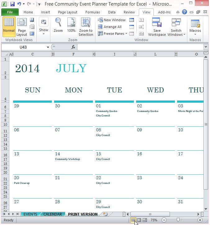 free community event planner template for excel 3 fppt community event planner