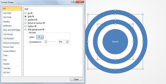 how to create concentric circles in powerpoint
