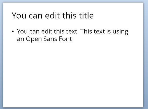 using open sans font in powerpoint presentations
