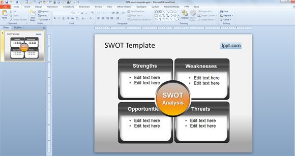 free swot template ideas for powerpoint