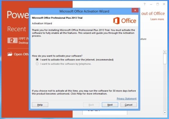 backup office 2013 activation windows 7