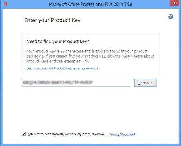 office 2013 will not activate with product key