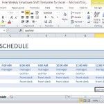 Free and Easy Template for Scheduling Employee Shifts
