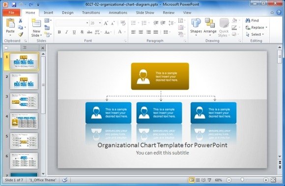 Org Chart Template Powerpoint 2010