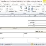 free petty cash receipt template for word with 3 receipts per page