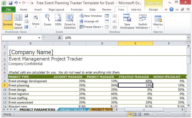 Free Event Planning Tracker Template For Excel Free Event Planning Tracker Template For Excel