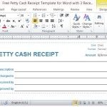 free petty cash receipt template for word with 3 receipts per page