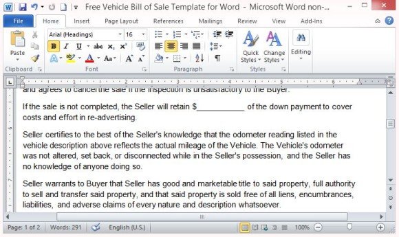 car bill of sale template word car bill of sale template word
