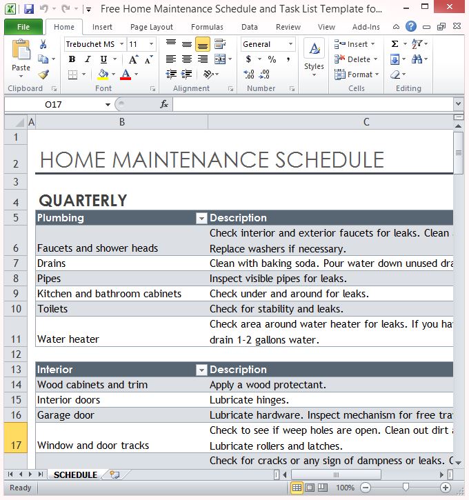 schedule your home maintenance tasks fppt maintenance task list