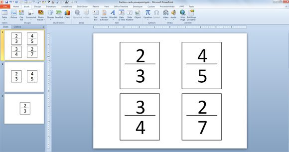Crank out Portion Playing cards inside PowerPoint working with No cost Portion Card photo about Fraction Cards Printable referred to as Develop Portion Playing cards inside of PowerPoint getting Totally free Portion Card