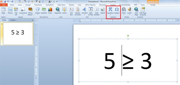 greater than or equal to word mac