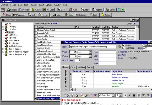 Calculate Food Cost per Recipe