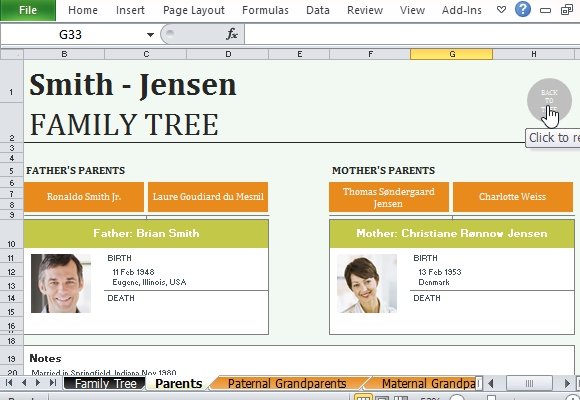 family tree template for excel excel family tree templates
