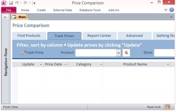 desktop price comparison template