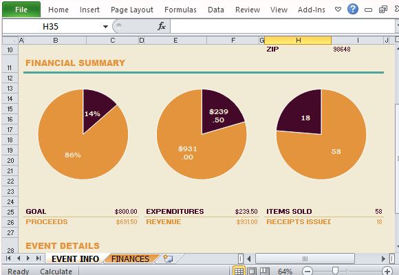 Non Profit Fundraising Report Maker For Excel