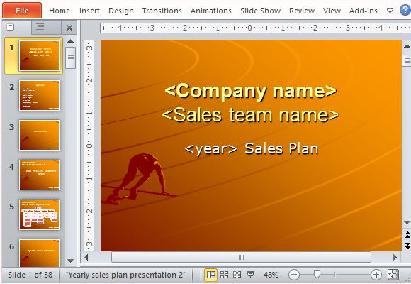 yearly sales plan templates for powerpoint