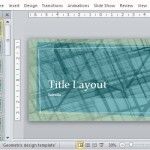 Clean, Refreshing Cover Slide Layout and Design